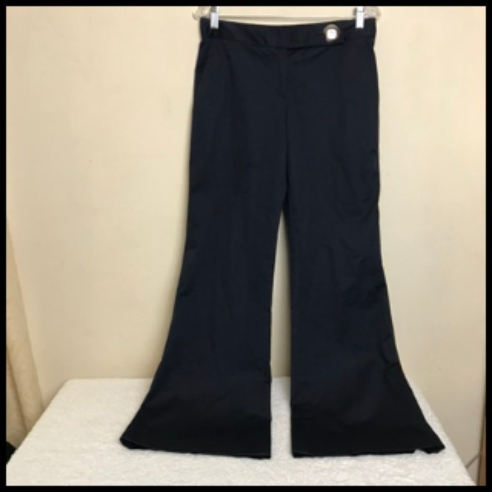 Tory Burch Navy Blue Flare Leg Myahh Pants Size 8